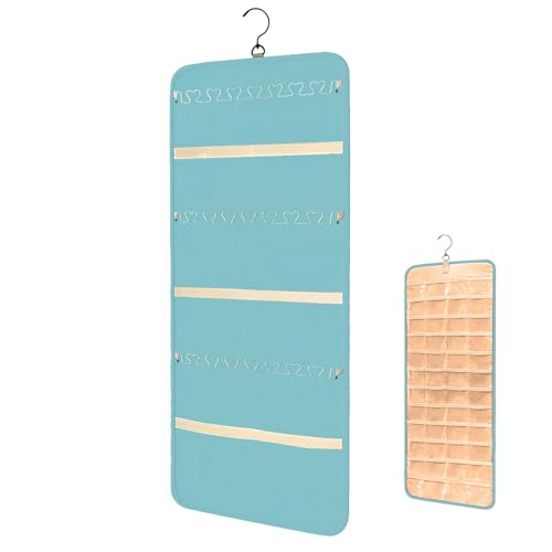 Schmuck Anhänger Organizer,Schmuck Aufbewahrungstasche - 48 Grid Schmuck Lagerung Hängungen Display Tasche,Doppelseitiges Design Schmuck Reiseveranstalter für die Aufbewahrung von Armbändern, Ohrringe von YTGOCN