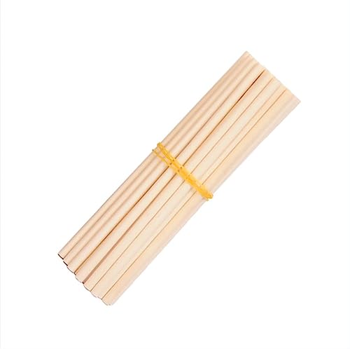 YTGZS Natürliche Holzstäbchen Rund Unbearbeitetes Rundstab Holz Holzstäbe zum Basteln für Holzarbeiten Kunstprojekte Dekorationen & DIY Durchmesser 5mm,5mmx200mm 16pcs von YTGZS