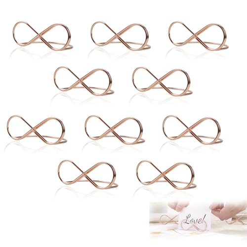 YTSMFL Metall Hochzeit Tischkartenhalter Gold, 10 Stück Menükartenhalter kartenhalter Gold Platzkartenhalter Sitzetiketten Tischkarten Clips für Hochzeiten Restaurant Party von YTSMFL