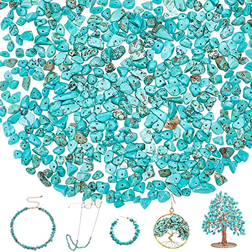 300 Stück Edelsteinperlen Mit Bohrung Edelsteinperlen Schmucksteine Turquoise Loose Beads Stone Zum Basteln Edelstein Perlen Natur Lose Schmuckperlen Für Diy Armband Halskette Schmuck Herstellung von YUANHEHE