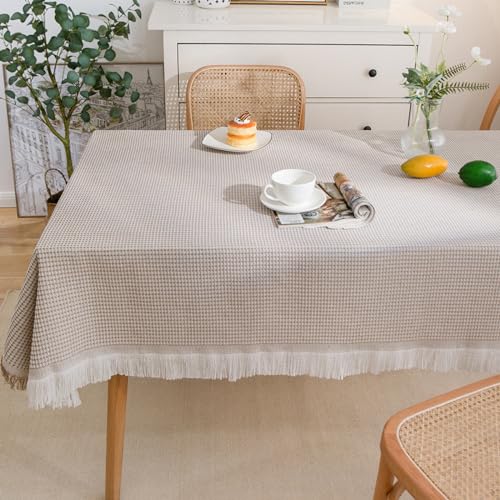Abwaschbare Tischdecke 90x180cm Farbige Baumwoll-Tischdecke Baumwoll-Canvas-Stoff merzerisiert und waschbar, geeignet für Zuhause und Restaurant von YUCFS