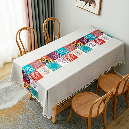 Beständige Tischdecke für Zuhause 140x180cm Abwaschbare Tischdecke, wasserdichte Tischdecke, rechteckige Couchtischdecke von YUCFS