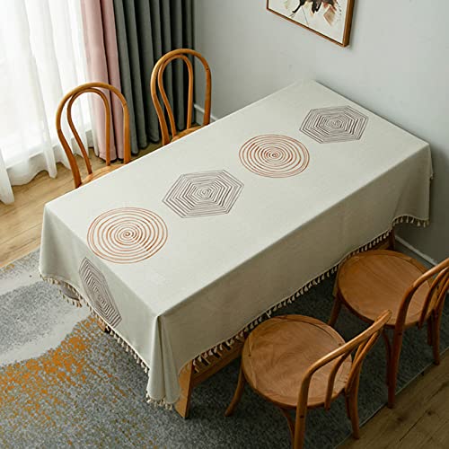 Beständige Tischdecke für Zuhause 140x200cm Abwaschbare Tischdecke, wasserdichte Tischdecke, rechteckige Couchtischdecke von YUCFS