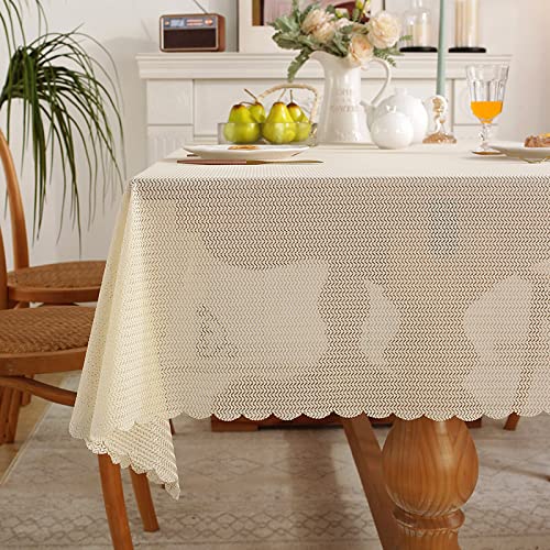 Rechteckige Tischdecke aus Polyester für Zuhause und Restaurants, 90 x 90 cm, mit Überlauf- und Knitterschutz, geeignet für Küchenarbeitsplatten von YUCFS