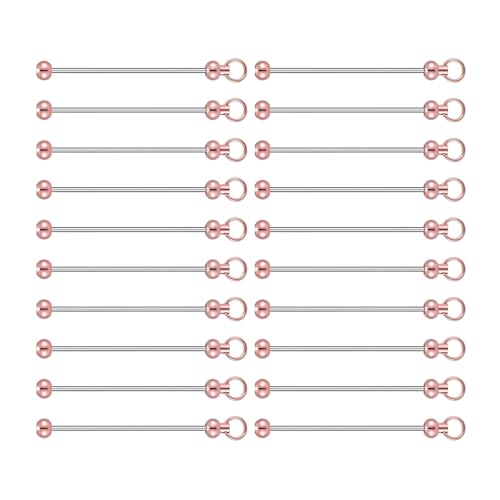 YUEHUINIAO Tragbare, robuste Metalllegierung, lange Stäbe, Charm-Anhänger, Zubehör für Ohrringe und Halskette, Schmuckherstellung, mit Ösennadeln, 20 Stück von YUEHUINIAO