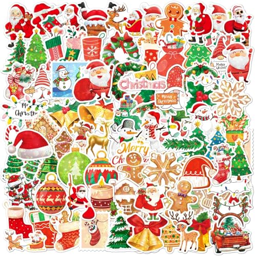 Weihnachtsaufkleber, 100pcs Aufkleber Weihnachten, Weihnachten Geschenkaufkleber, Christmas Aufkleber, Weihnachts Vinyl Aufkleber, Weihnachts Dekoration Aufkleber, Kinder Stickers von YUEXNKO