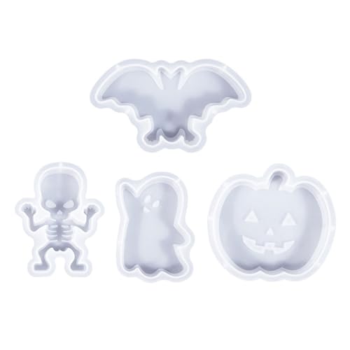 4 Stück Kürbis-Silikonformen Ornamentformen Halloween Kerzenformen Handgefertigte Gießformen Bastelbedarf Gipsformen von YUGSHNKFC