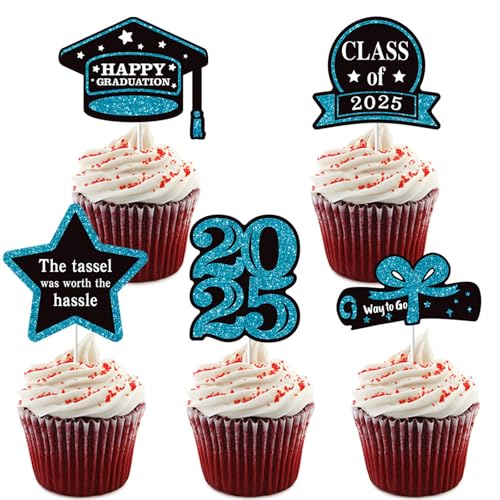 5-teiliges Kuchendekorationsset für Abschlussfeiern, Cupcake-Aufsätze, Kuchenzubehör, Papierstruktur, geeignet für Festivals 5-teiliges Kuchendekorationsset für Abschlussfeiern, Cupcake-Aufsätze, Kuchenzubehör, Papierstruktur, geeignet für Festivals von YUGSHNKFC