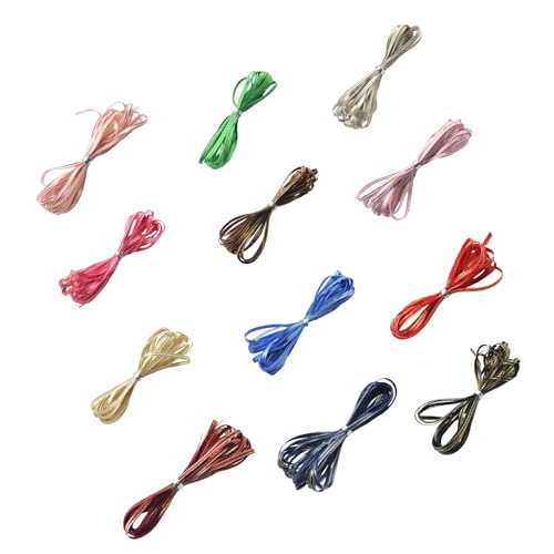 Dekoratives Band, 3 mm breit, Geschenkbänder, 60 m, für Weihnachtsverpackungen, Hochzeitsdekoration, Schleifen, 12 Farben Dekoratives Band, 3 mm breit, Geschenkbänder, 60 m, für Weihnachtsverpackungen, Hochzeitsdekoration, Schleifen, 12 Farben von YUGSHNKFC