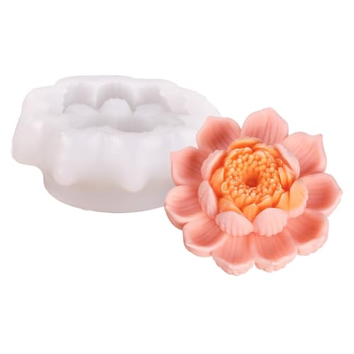 Flexible Silikonform 3D Blumenförmige Kerzenformen Duft Aromatherapie Herstellung Form Handgemachte Ornament Form von YUGSHNKFC