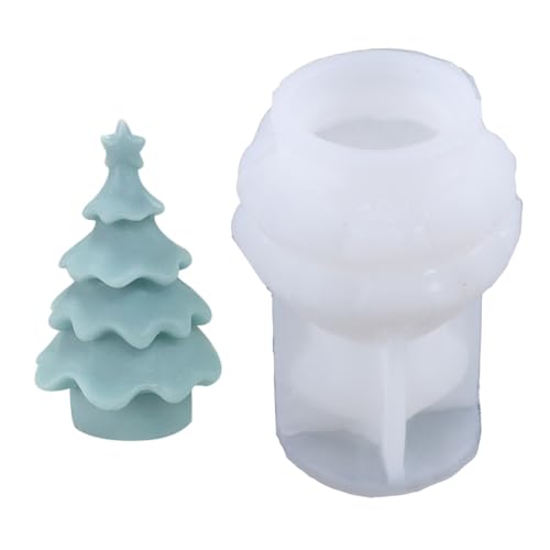 Flexible Silikonform Weihnachtsbaumform Kerzenformen Duft Aromatherapie Herstellung Form Handgemachte Ornament Form von YUGSHNKFC