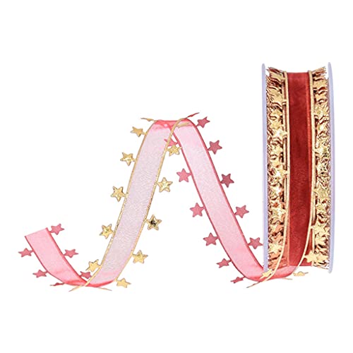Golden Silber Präge Sternbänder Geschenkverpackung Weihnachtsband Rollen Polyester Bastelband Für Handwerkswickelgeschenke Golden Silber Präge Sternbänder Geschenkverpackung Weihnachtsband Rollen Polyester Bastelband Für Handwerkswickelgeschenke von YUGSHNKFC