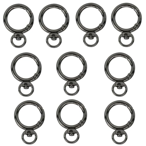 Karabinerhaken, Metall-Federclip, Schlüsselanhänger, Schnalle, Schlüsselanhänger für Handtasche, Griff, Schlüsselanhänger, Schmuckherstellung, 10 Stück Karabinerhaken, Metall-Federclip, Schlüsselanhänger, Schnalle, Schlüsselanhänger für Handtasche, Griff, Schlüsselanhänger, Schmuckherstellung, 10 Stück von YUGSHNKFC