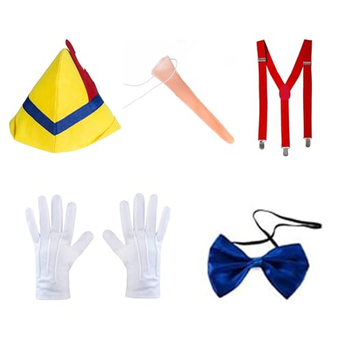Puppen-Kostüm-Zubehör, lange Nase, Straps-Geschichtenbuch, Märchen, Puppen-Kostüm, Halloween, Cosplay, Party-Kostüm Puppen-Kostüm-Zubehör, lange Nase, Straps-Geschichtenbuch, Märchen, Puppen-Kostüm, Halloween, Cosplay, Party-Kostüm von YUGSHNKFC