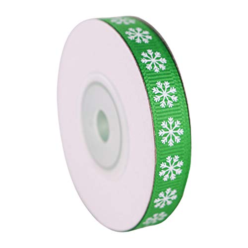 Ripsband mit Schneeflocken-Druck, Weihnachtsband, Rolle zum Verpacken von Feiertagspartys, 15 Rollen, 9 m Ripsband mit Schneeflocken-Druck, Weihnachtsband, Rolle zum Verpacken von Feiertagspartys, 15 Rollen, 9 m von YUGSHNKFC