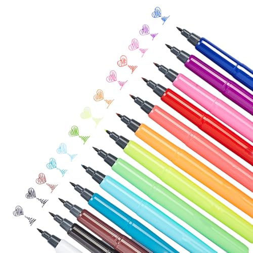 YUGSHNKFC 12 Stcs Pinselstift Set Aquarell Stift Malvorlagen Stift 0 4 Mm Filztipp Stift Malvorlagen Bibel Stift von YUGSHNKFC