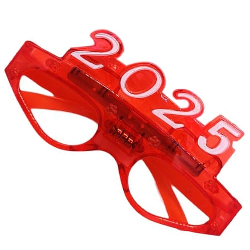 YUGSHNKFC 2025 Leuchtende Brille 2025 Neujahr Party Brille Dekoration Fotografie Requisiten für Silvester Party Weihnachten Hochzeit von YUGSHNKFC