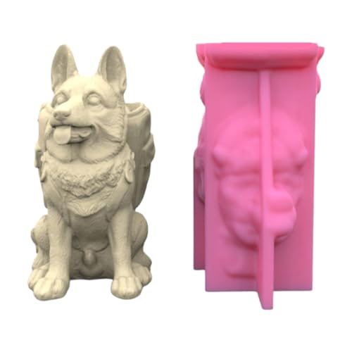 YUGSHNKFC 3D Silikonform Silikon Gießform Collie Form Silikon Bastelformen für die Herstellung von Betonharz Blumentöpfen von YUGSHNKFC