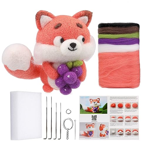 YUGSHNKFC Animal Nadel Felting Starter Kits Mit Werkzeug Und Anleitung Wolle Feltzing Bastelzubehör Für Anfänger Handwerk von YUGSHNKFC