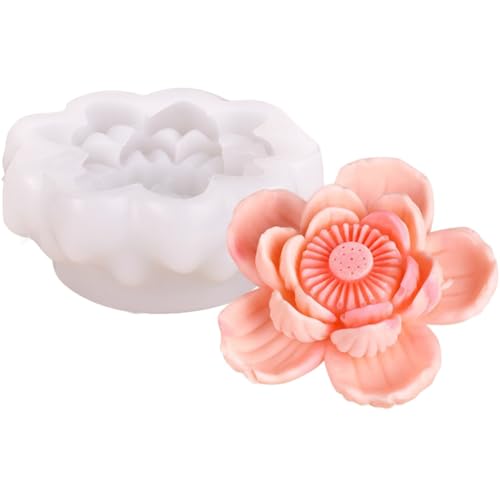 YUGSHNKFC Flexible Silikonform 3D Blumenförmige Kerzenformen Duft Aromatherapie Herstellung Form Handgemachte Ornament Form von YUGSHNKFC