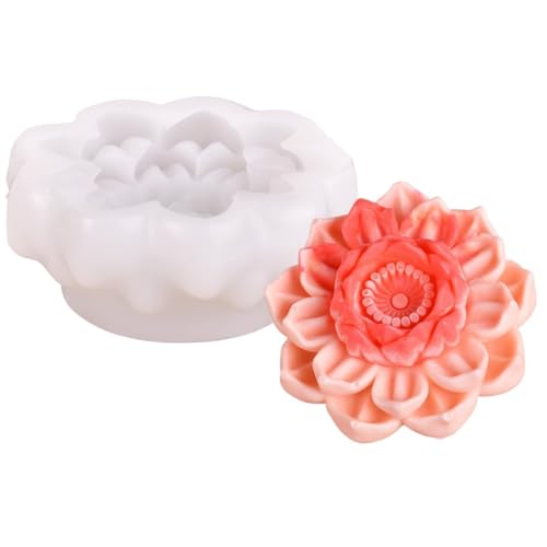 YUGSHNKFC Flexible Silikonform 3D Blumenförmige Kerzenformen Duft Aromatherapie Herstellung Form Handgemachte Ornament Form von YUGSHNKFC