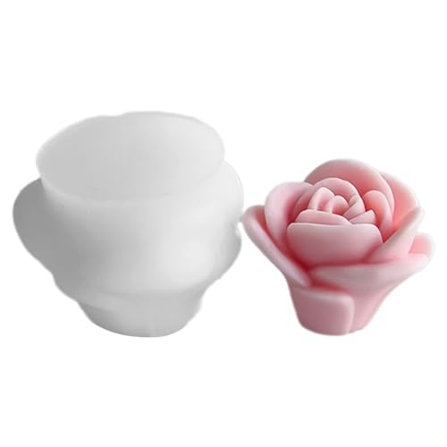 YUGSHNKFC Flexible Silikonform Rose Blume Form Wachs Kerze Formen Duft Aromatherapie Herstellung Form Handgemachte Ornament Form von YUGSHNKFC