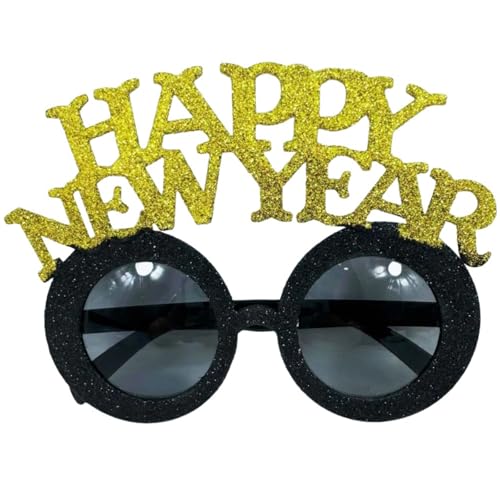 YUGSHNKFC Happy New Year Brille für Fotografie Requisiten Party Brille für Neujahrspartys Weihnachten Hochzeit Geburtstag von YUGSHNKFC