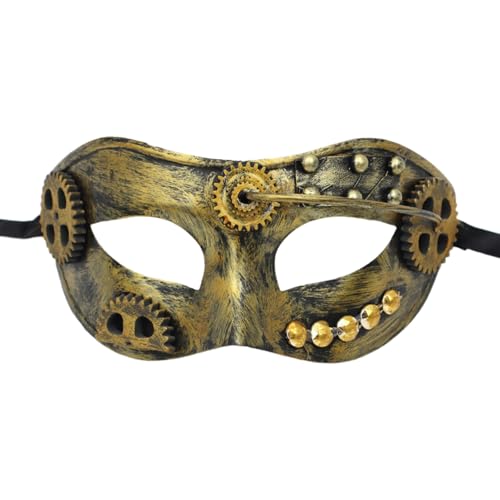 YUGSHNKFC Maskerade Half Face Party Sterevunk Karneval Venezianer Abschlussball für Halloween Cosplay YUGSHNKFC Maskerade Half Face Party Sterevunk Karneval Venezianer Abschlussball für Halloween Cosplay von YUGSHNKFC