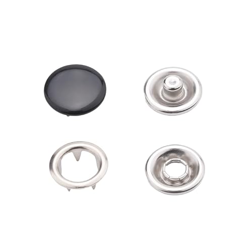 YUHGFD 80Sets Metall -Snap -Knöpfe, 9,5 mm kreisförmige Metall -Schnappknöpfe, Metall Drücken von YUHGFD