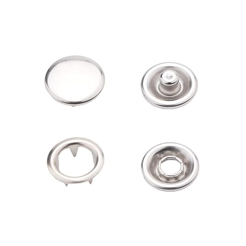 YUHGFD 80Sets Metall -Snap -Knöpfe, 9,5 mm kreisförmige Metall -Schnappknöpfe, Metall Drücken von YUHGFD