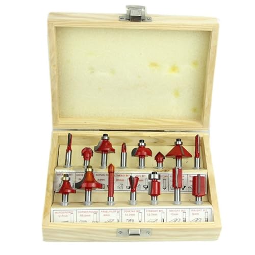 Bohrer Set, 15 Stück Drehfräser-Set, Frässtifte für Heimwerker, Holzarbeiten, Schnitzen, Gravieren, Bohren – 1/4 Zoll Griff in Bohrerkassette von YUMILI