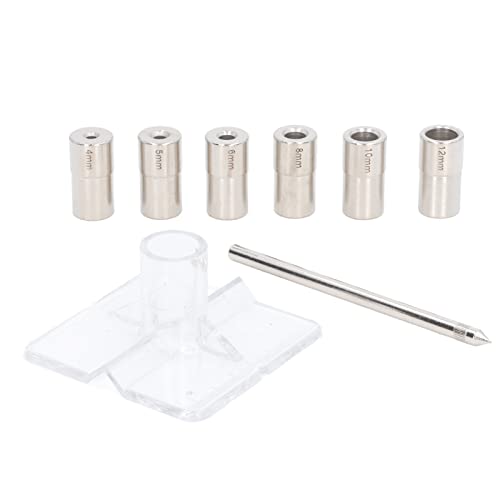 YUMILI Dübellehren Kit, 8 Pcs Selbstzentrierendes Dübelvorrichtungs Set 6 Größen Innendurchmesser Bohrbuchse Zum Präzisen Lokalisieren Und Bohren Perfekt Gerader Löcher In Flachen Blechen von YUMILI