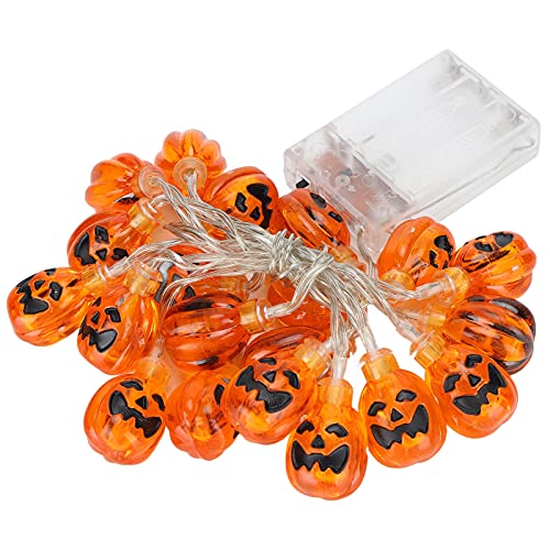 YUMILI Halloween Dekoration Lichterkette, Kürbis Lichterkette Halloween, Halloween Lichterkette, batteriebetriebene LED-Kürbis-Lichterketten für Halloween-Dekorationen im Innen- und Außenbereich von YUMILI