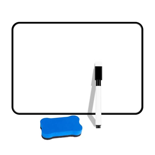 YUNAI Kleines Whiteboard, A4, doppelseitiges Mini-Whiteboard mit Whiteboard-Stift und Radiergummi, tragbares, langlebiges, trocken abwischbares Whiteboard-Set für Studenten, Lehrer, Klassenzimmer, von YUNAI