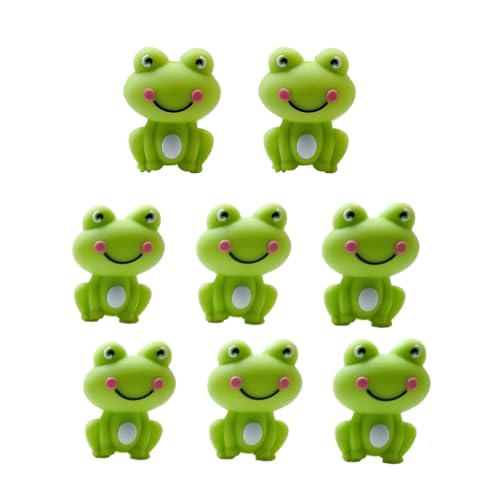 3D-förmige Frosch-Fokal-Perlen für Stifte, niedliche Silikon-Fokalperlen für Schlüsselanhänger, Armbänder, DIY-Geschenke, Schlüsselbandherstellung, 8 Stück von YUNATA