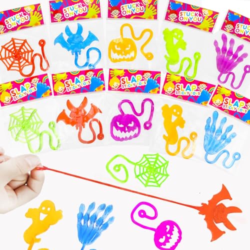 YUNHENTONG Klebehand, Klatschhand Kinder Bunte Glibberhand, Glibberhand, Klatschhand für Kinder, Halloween Mitgebsel, Klatschhände, Geschenkgeschenke für Halloween-Partys, Farbe Zufällig (24 PCS) von YUNHENTONG