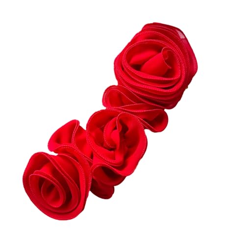 YUNNESS Rüschenränder, 3D-Blume für Abendparty, Kleid, Kostüm, Dekoration, Aufnähen, Blumenaufnäher, für Bastelprojekte von YUNNESS