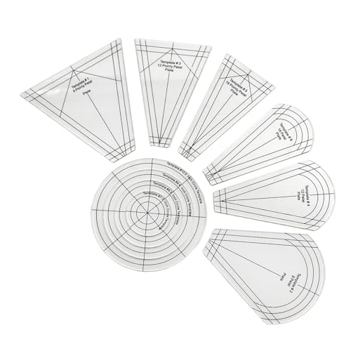 10 Stück Acryl Regular Plate Vorlagen Nähen Schablonen Quilten Vorlagen Lineal Patchwork Lineal von YUNNIAN