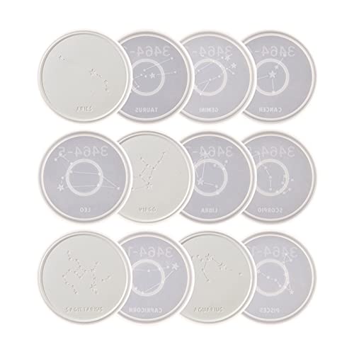 12 Formen, 12 Stück Silikon-Epoxidharz-Tablett-Formen für handgefertigte Gips, Seife von YUNNIAN