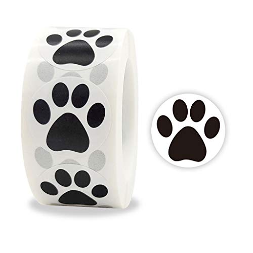 500 Stück Pfotenabdruck-Aufkleber Hund für Katze Etiketten Aufkleber für Laptop Belohnung von YUNNIAN