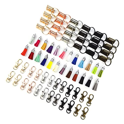 72-teiliges Schlüsselanhänger-Haken-Set aus Legierung, geteilt für Projekte, Schlüsselanhänger, Handtaschen-Anhänger von YUNNIAN