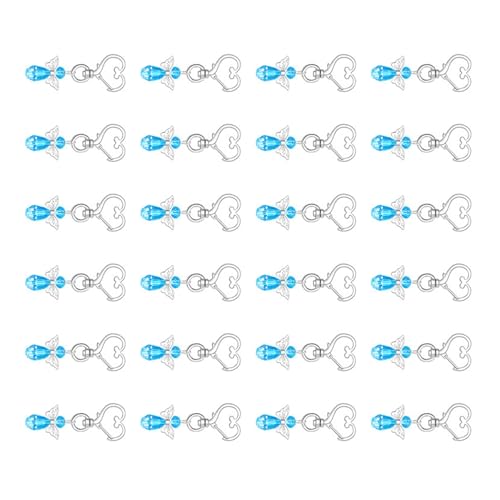 YUNNIAN 24 Stück Taufgeschenke mit hohlen Metall-Schlüsselanhängern und Dankeskarten, Brautpartys, handgefertigtes Zubehör von YUNNIAN