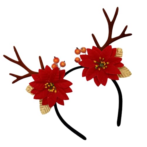 YUNNIAN Weihnachts-Stirnband, Bühnenrequisiten, Blumenkopfbedeckung, Geweih, Weihnachtsfeier, Requisiten, Geweih, Geschenk von YUNNIAN