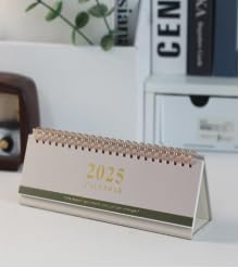 2025 Kalender Hot Stamping Vertikale Desktop-Kalender Lange Abschnitt Desktop Kreativen Notizblock Einfach Kleine Frische Desktop-Ornamente Reis Weiß Mini Desktop-Kalender von YUPDFGB