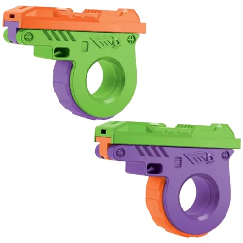 YUPDFGB Fidget Toy Pistole, Spin Fingerspiele, 2 Stück 3D Printed Mini Gun Toy, Pistolenförmiger Fidget Slider, Ideal für Erwachsene & Kinder, entspannendes Spielzeug von YUPDFGB