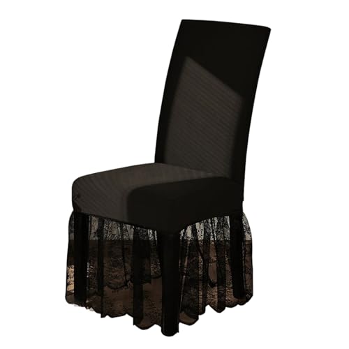 YUPEIUKLI Dehnbare Stuhlhussen aus Milchseide, Stuhlüberzüge mit Rock für Hochzeiten, Bankette und Partys YUPEIUKLI Dehnbare Stuhlhussen aus Milchseide, Stuhlüberzüge mit Rock für Hochzeiten, Bankette und Partys von YUPEIUKLI