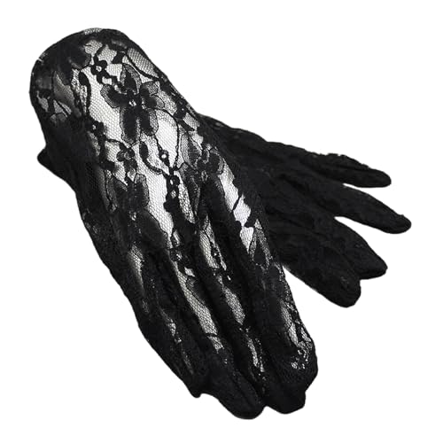 YUPEIUKLI Elegante Spitzenhandschuhe für die Braut, transparente Handschuhe für Brautjungfern, ideal für Hochzeitsfeiern und formelle Anlässe YUPEIUKLI Elegante Spitzenhandschuhe für die Braut, transparente Handschuhe für Brautjungfern, ideal für Hochzeitsfeiern und formelle Anlässe von YUPEIUKLI