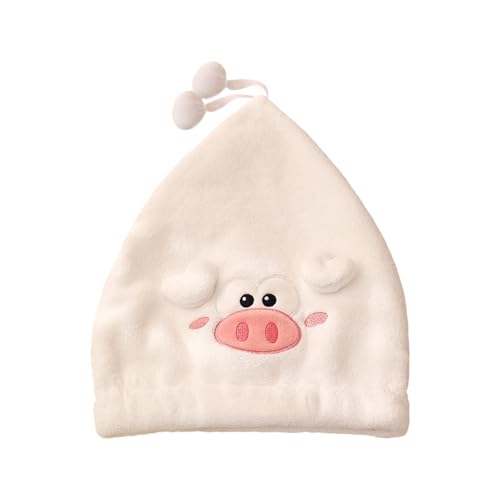 YUPEIUKLI Haartrocknungskappen mit Cartoon-Schweinen, super saugfähig, schnelltrocknend, Korallensamt, Badekappen, Schweinchen-Haarturban, Badezimmer YUPEIUKLI Haartrocknungskappen mit Cartoon-Schweinen, super saugfähig, schnelltrocknend, Korallensamt, Badekappen, Schweinchen-Haarturban, Badezimmer von YUPEIUKLI