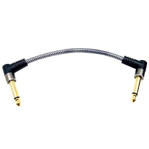 YUPEIUKLI Nylon geflochtene Patchkabel für Effektpedale für E-Gitarre, rechtwinklige Pedalboardkabel, Zubehör für Musikinstrumente von YUPEIUKLI