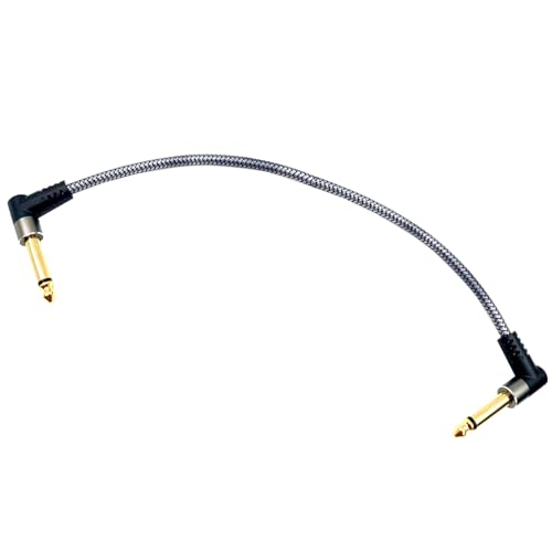 YUPEIUKLI Nylon geflochtene Patchkabel für Effektpedale für E-Gitarre, rechtwinklige Pedalboardkabel, Zubehör für Musikinstrumente von YUPEIUKLI